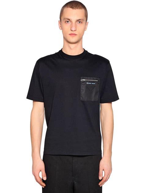 prada nylon pocket t shirt|prada jersey t shirt.